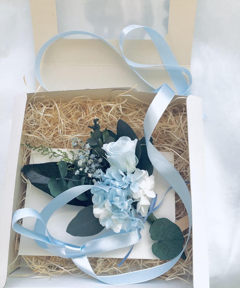 ポピュラーミュジックの花束 LP10枚セット プリザーブドフラワー/花束付きレターセット/ベビーブルーローズ