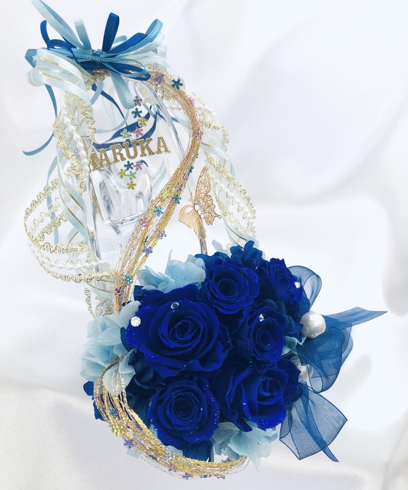 【ひろりん】クレイフラワー♡リボン台の薔薇の壁掛け 4cf90ef42649f51700fa773ef0c774