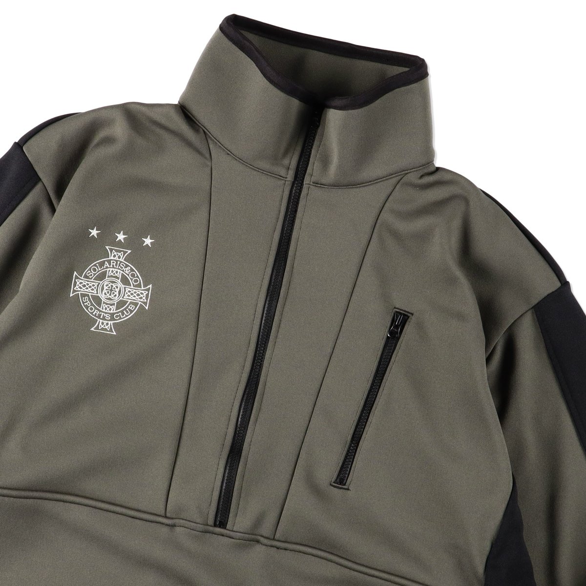 SOLARIS SPORTS HALF ZIP TRACK JACKET BLACK【SOLF
