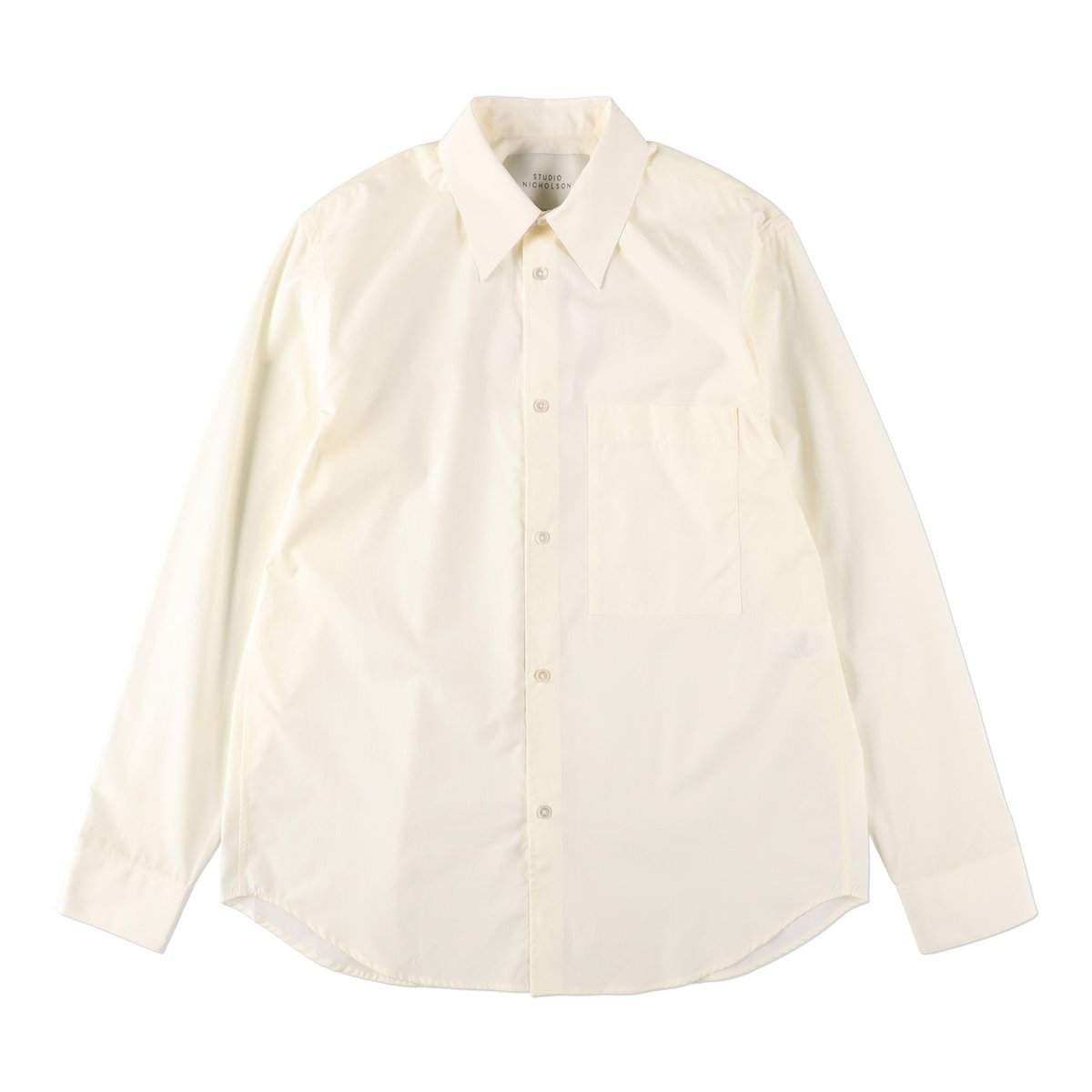 STUDIO NICHOLSON SLIM PATCH POCKET SHIRT 