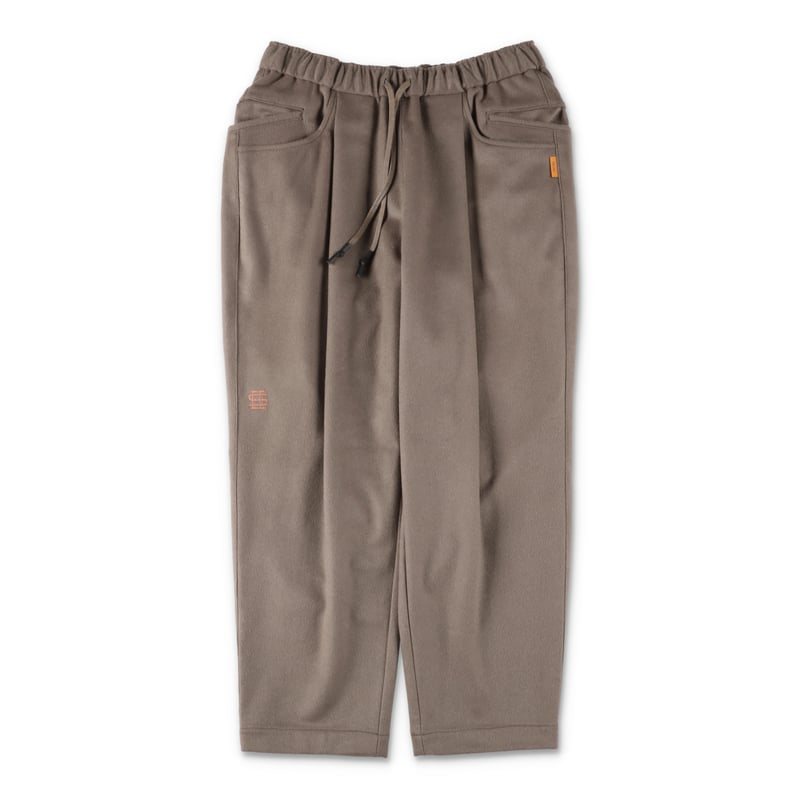 SEE SEE CASHMERE WOOL WIDE TAPERED EASY PANTS【G