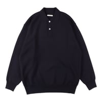 UNIVERSAL PRODUCTS. HAIGHT GAUGE SMOOTH KNIT POLO NAVY【233-60207】(N)