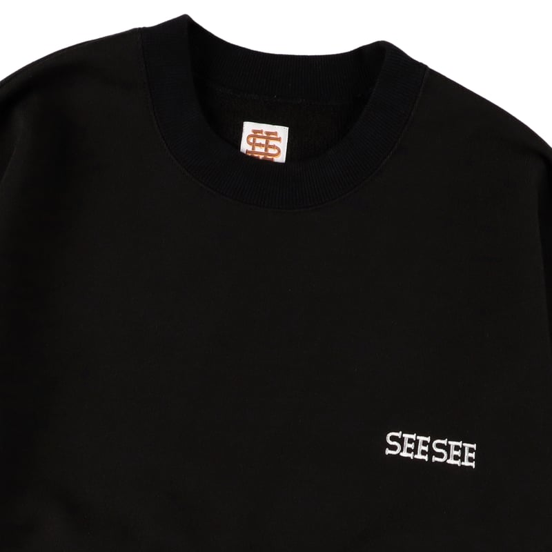 SEE SEE クルーネックスウェット L ブラック - トップス