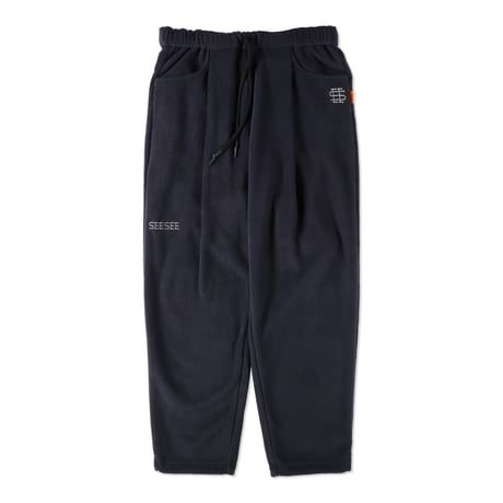 SEE SEE WIDE TAPERED EASY FLEECE PANTS【NAVY】