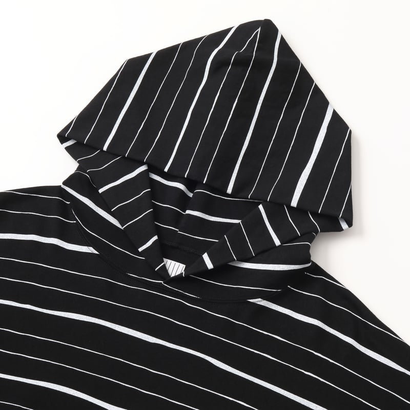 S.F.C HOODIE MIX SIDE STRIPES LS TEE Black-Whit