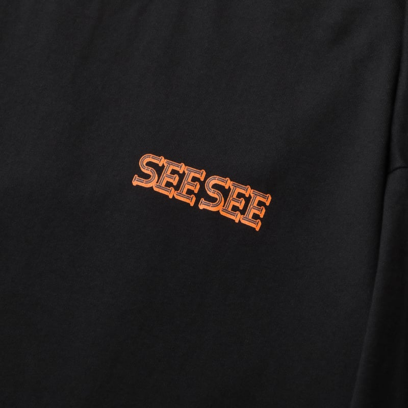 SEE SEE SUPER BIG FLAT SS TEE ネイビー-