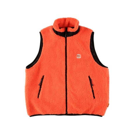 SEE SEE BOA FLEECE VEST【ORANGE】