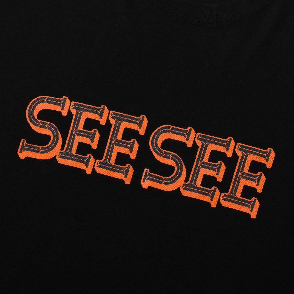 白 XL SEE SEE SUPER BIG TEE Tシャツ-