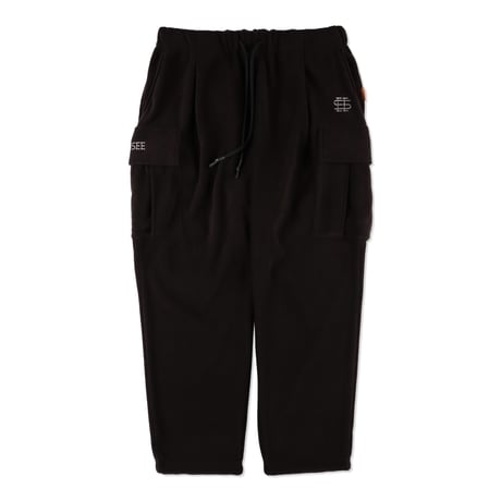 SEE SEE CARGO FLEECE PANTS【BLACK】