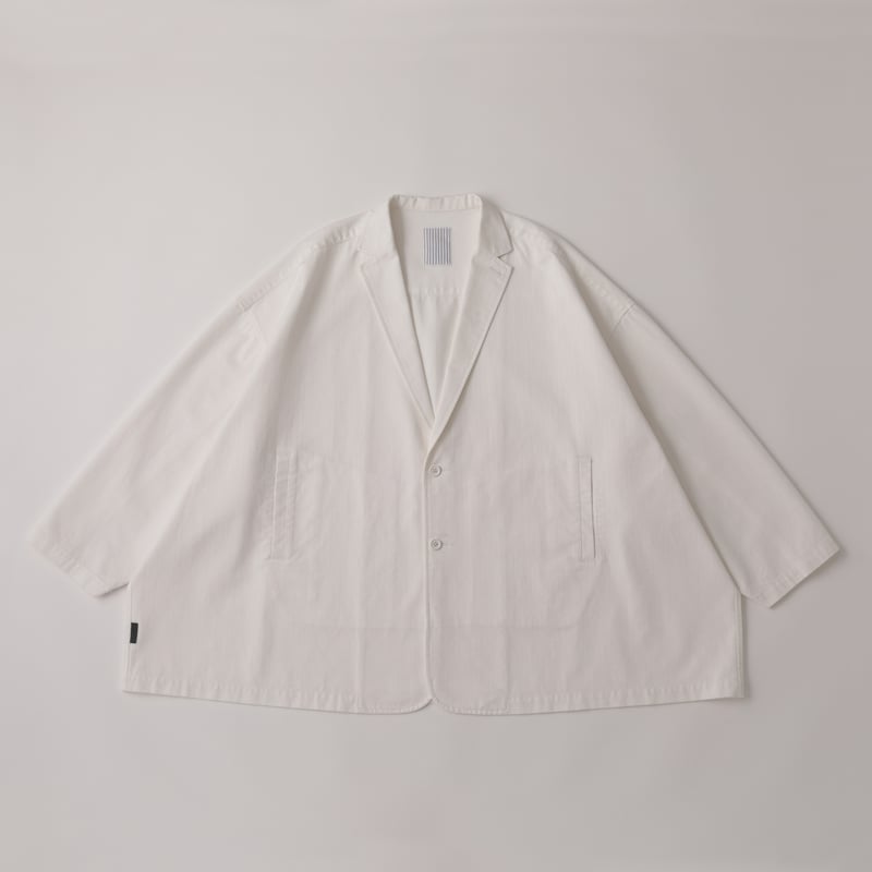 S.F.C TAILORED SHIRT JACKET Off White HERRINGBO