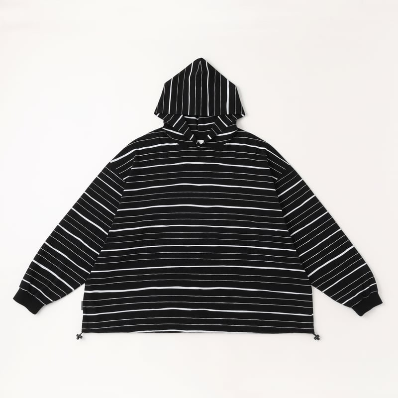 S.F.C HOODIE MIX SIDE STRIPES LS TEE Black-Whit 