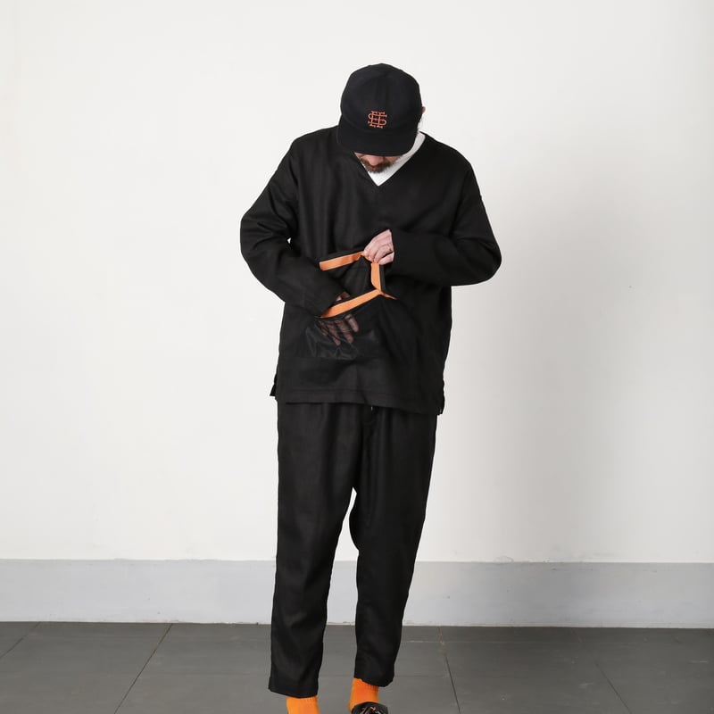 SEE SEE ヤエイ PULLOVER SHIRTS BLACK LINEN | STUDY