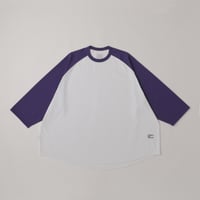 S.F.C RAGLAN BASEBALL TEE White/Purple【SFCSS24CS12】