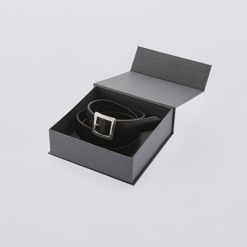 XOLO（ショロ）Square Buckle Belt Black Leather【XOBL0