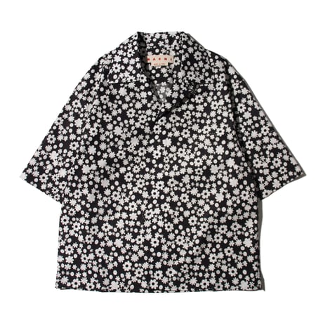 人気完売品！MARNI☆オープンカラーシャツ ルアープリント 総柄 46 摘める