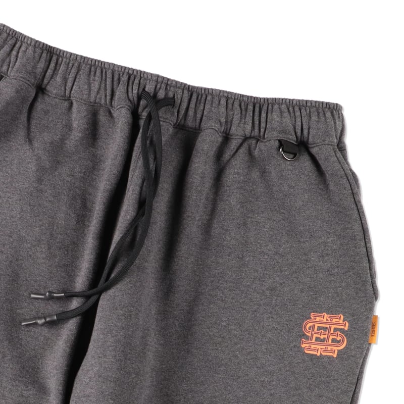 SEE SEE WIDE NYLON SPORTY PANTS チャコール L