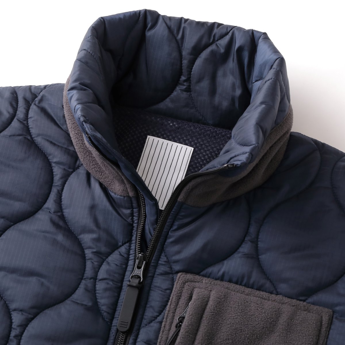 S.F.C / QUILTED PUFF JACKET – Navy/Grey S.F.C QUILTED PUFF JACKET/WIDE FLLECE PANTS [12/23発売]