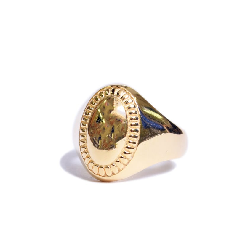 Ours 001 strong 新品未着用（XOLO（ショロ）Oval Mirror ring 24K ALL 