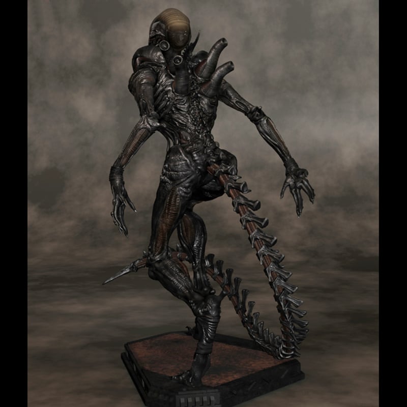 エイリアン アートフィギュア ブラック 藤本圭紀氏原型の「Alien（Art Statue）」や『スト6』リュウと春