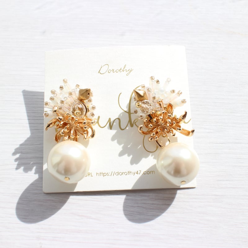 Flower & pearl /// gold・silver | Dorothy