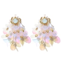 Long chandelier ///clear aurora Top
