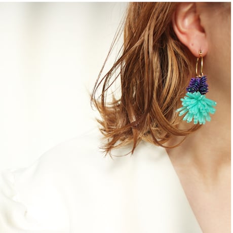 Spark hoop /// Purple & Mint