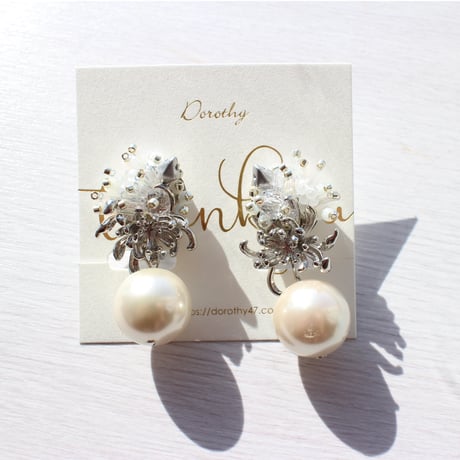 Flower & pearl /// gold・silver