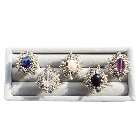 Gemstone /// Ring - silver