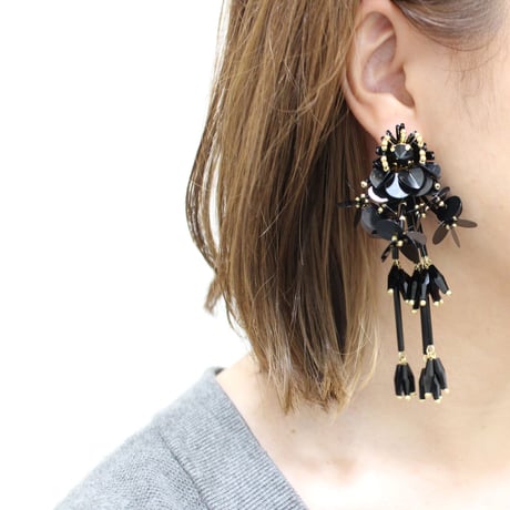 ２WAY /// Long chandelier/// Black