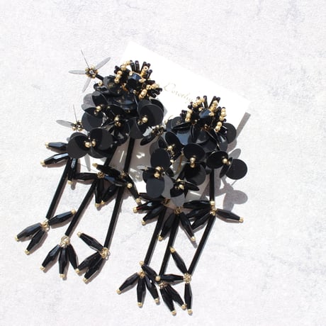 ２WAY /// Long chandelier/// Black