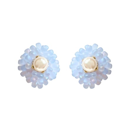 multicolored Bee＆FlowerGarden///blue & white