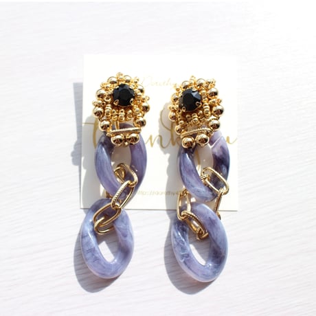 ２WAY　chain & chain/// blue・mustard・khaki