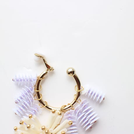 Spark hoop /// Clear Blue & Pink