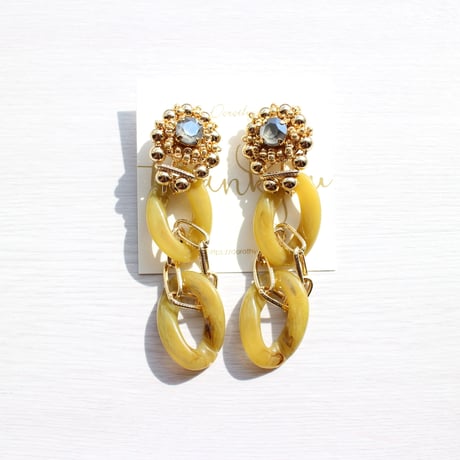 ２WAY　chain & chain/// blue・mustard・khaki
