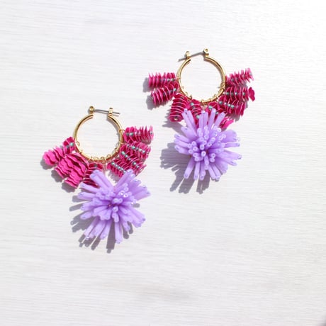 Spark hoop ///vivid pink & purple