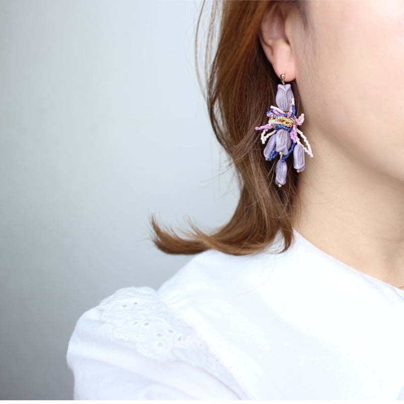 感謝品♡purpleでまとめたFlowerピアス TULIP /// Purple | Dorothy