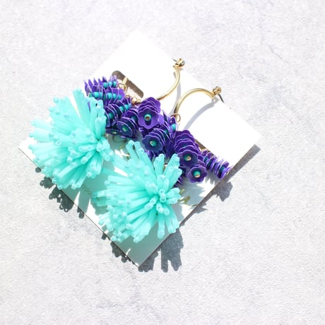 Spark hoop /// Purple & Mint