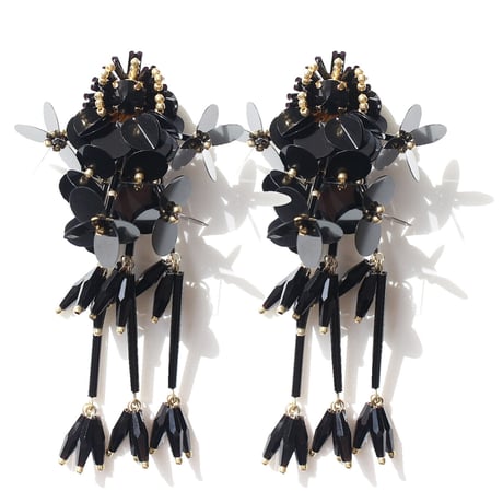 ２WAY /// Long chandelier/// Black
