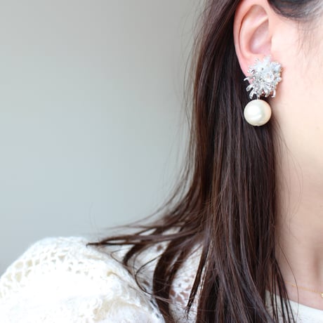 Flower & pearl /// gold・silver