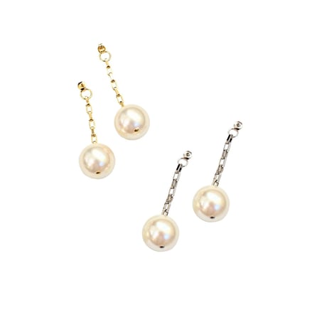 antique chain & big Pearl catch///gold & silver