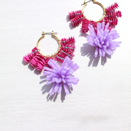 Spark hoop ///vivid pink & purple