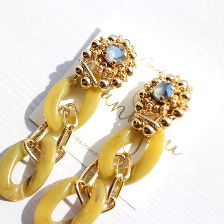 ２WAY　chain & chain/// blue・mustard・khaki