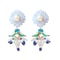 multicolored Bee＆FlowerGarden///blue & white