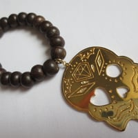 Kepala series - Skull Bracelet - Gold