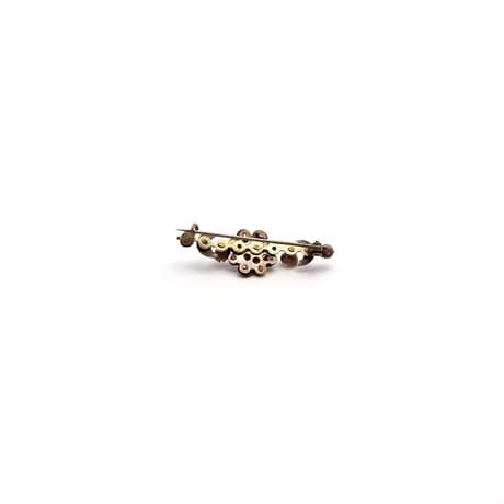 Cut Steel Flower & Crescent Brooch（BR1538）