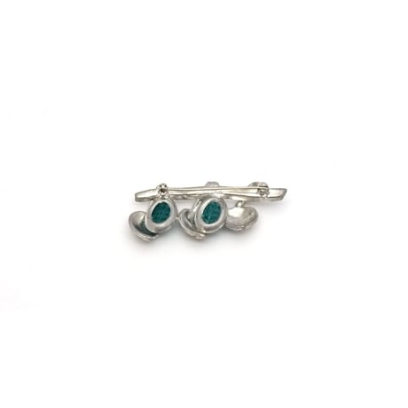 Rhinestone Leaf Brooch（BR1294）