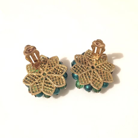 Trifari（トリファリ） Green Floral イヤリング（ER0193）
