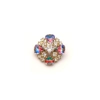 Iris glass Heart Brooch（BR1386）
