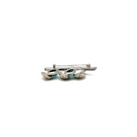 Rhinestone Leaf Brooch（BR1294）