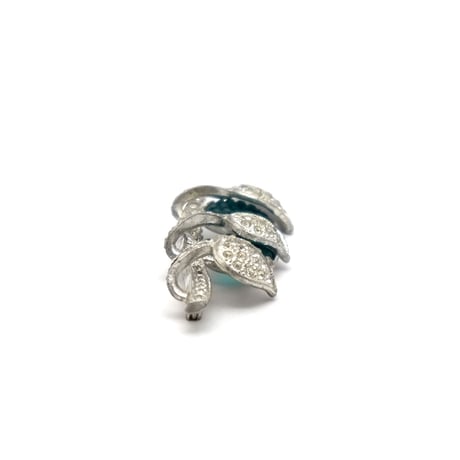 Rhinestone Leaf Brooch（BR1294）